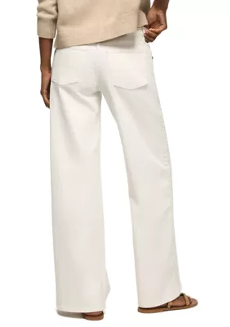Mid Rise Sweet Wide Leg Jeans