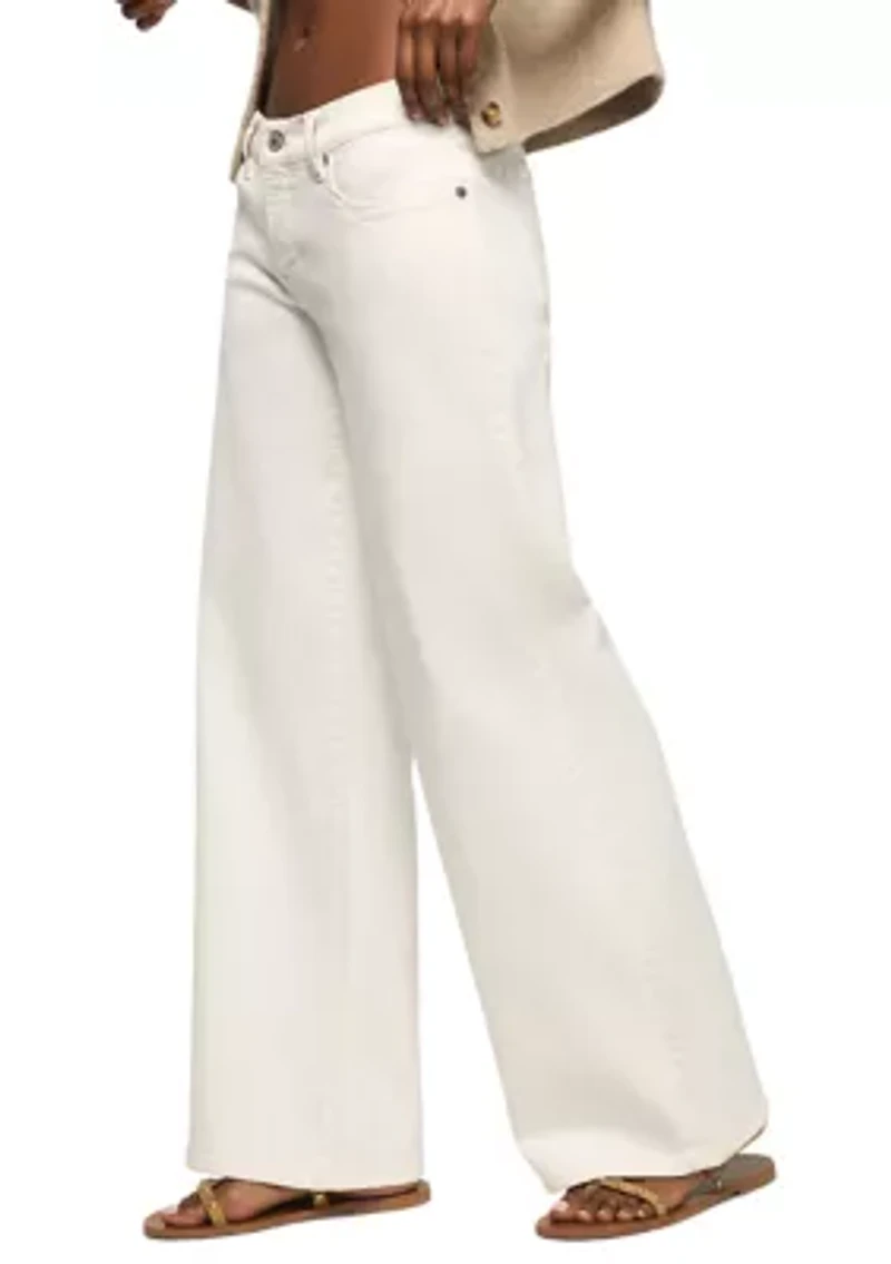 Mid Rise Sweet Wide Leg Jeans