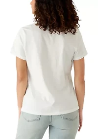 Women's Floral Ornate Frame Graphic T-Shirt