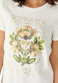 Women's Floral Ornate Frame Graphic T-Shirt