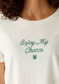 Women's 'Enjoy My Charm' Embroidered T-Shirt