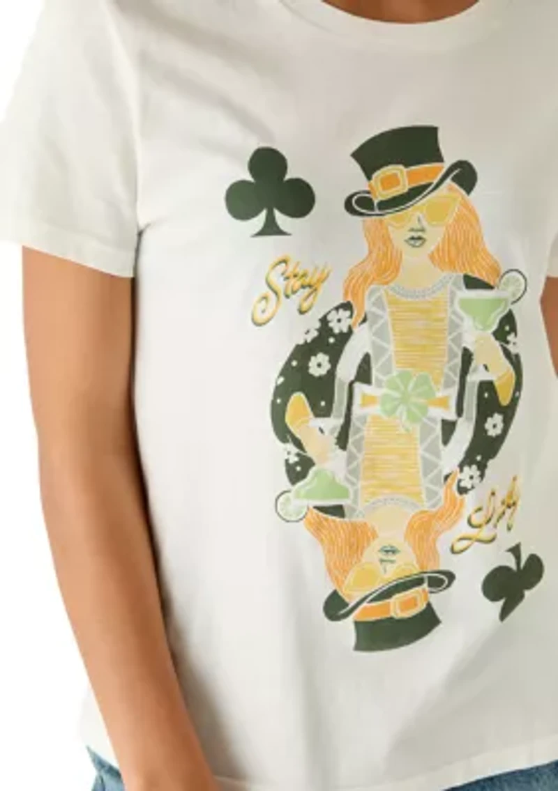 Women's Rolling Stones Clover Lips Graphic T-Shirt