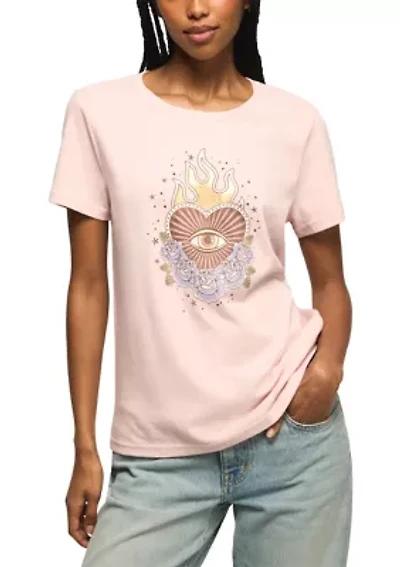 Spiritual Heat Flame Classic Crew Graphic T-Shirt