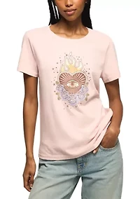 Spiritual Heat Flame Classic Crew Graphic T-Shirt