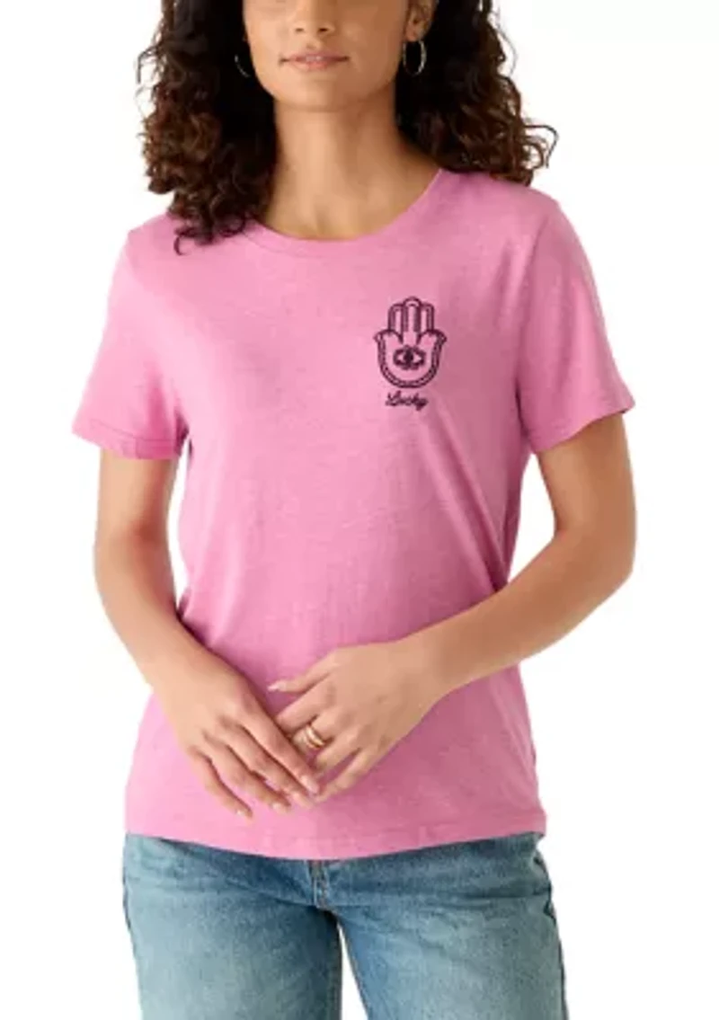 Women's Hamsa Eye Classic Crew Neck Graphic T-Shirt