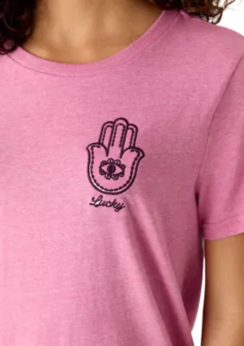 Women's Hamsa Eye Classic Crew Neck Graphic T-Shirt