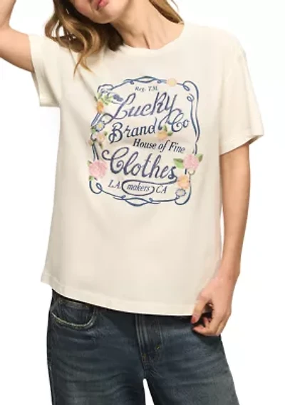 Floral Frame Classic Crew T-Shirt