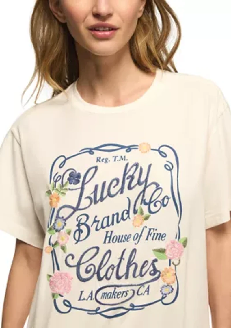 Floral Frame Classic Crew T-Shirt