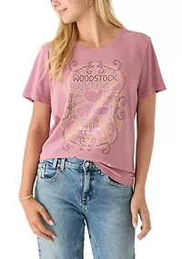 Women's Woodstock Peace Love Music Classic Graphic Shirt