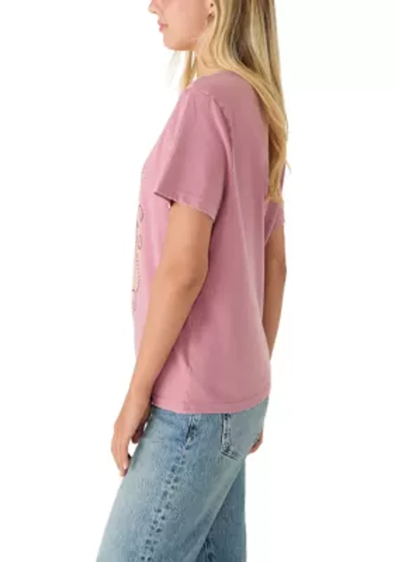 Women's Woodstock Peace Love Music Classic Graphic Shirt