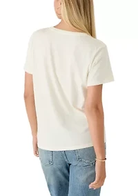 Women's Floral Skull Graphic T-Shirt