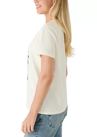Women's Floral Skull Graphic T-Shirt