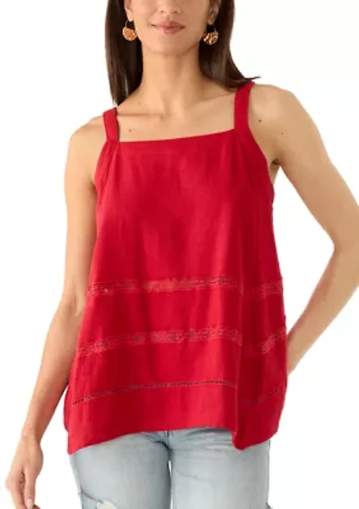 Women's Crochet Trim Tank Top
