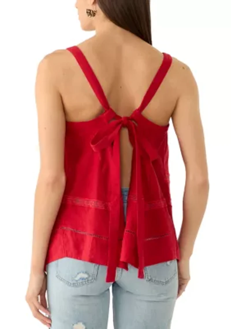 Women's Crochet Trim Tank Top
