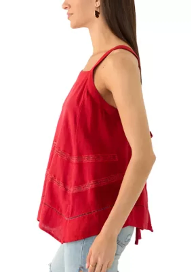 Women's Crochet Trim Tank Top