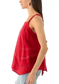 Women's Crochet Trim Tank Top
