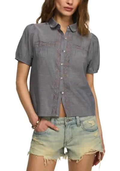 Women's Lace Inset Shirt
