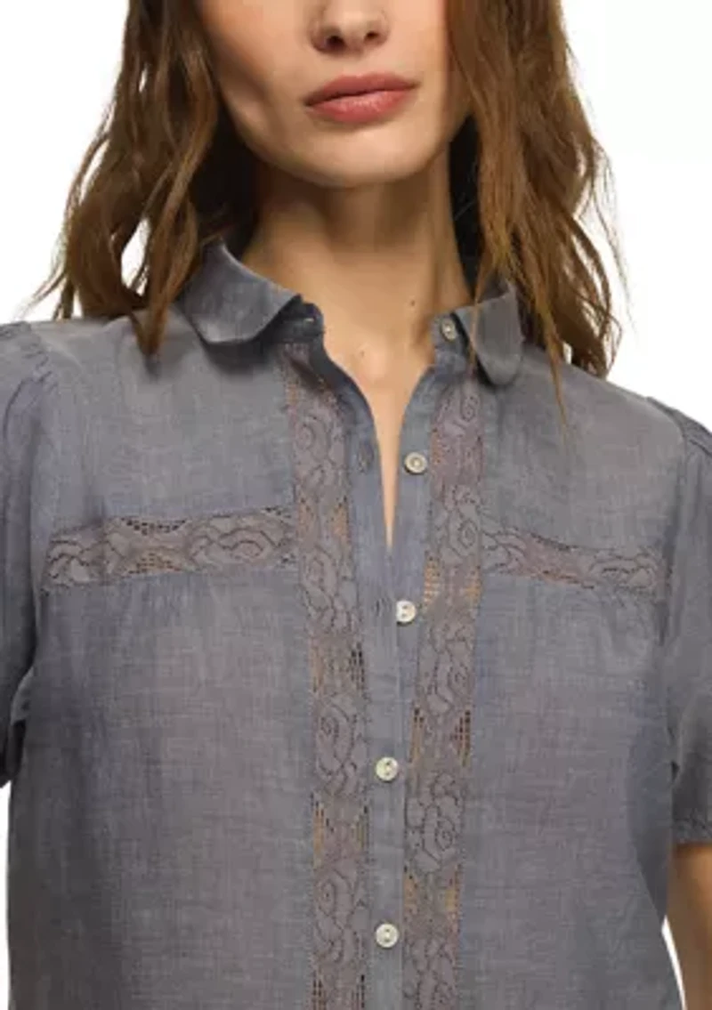 Women's Lace Inset Shirt