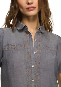 Women's Lace Inset Shirt