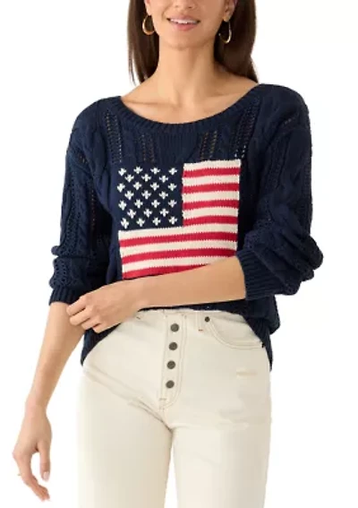 Women's American Flag Sweater