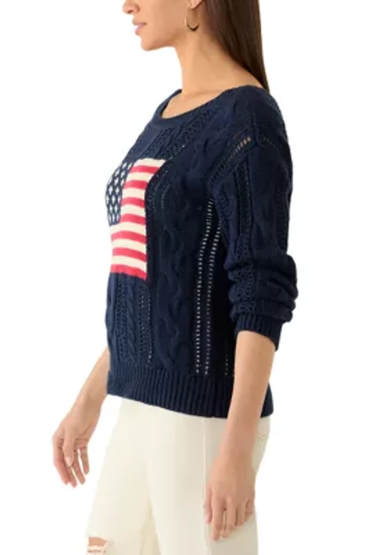 Women's American Flag Sweater