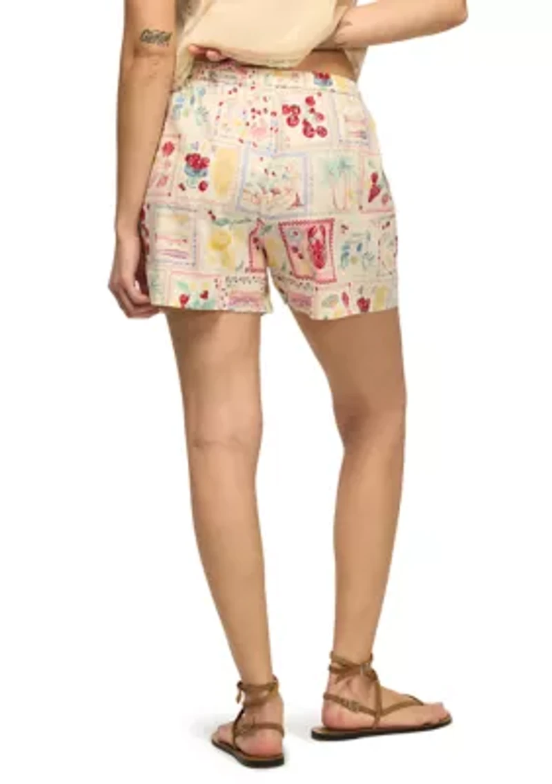 Women's Linen Postcard Shorts