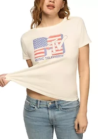 Women's Short Sleeve Americana MTV Graphic T-Shirt