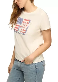 Women's Short Sleeve Americana MTV Graphic T-Shirt