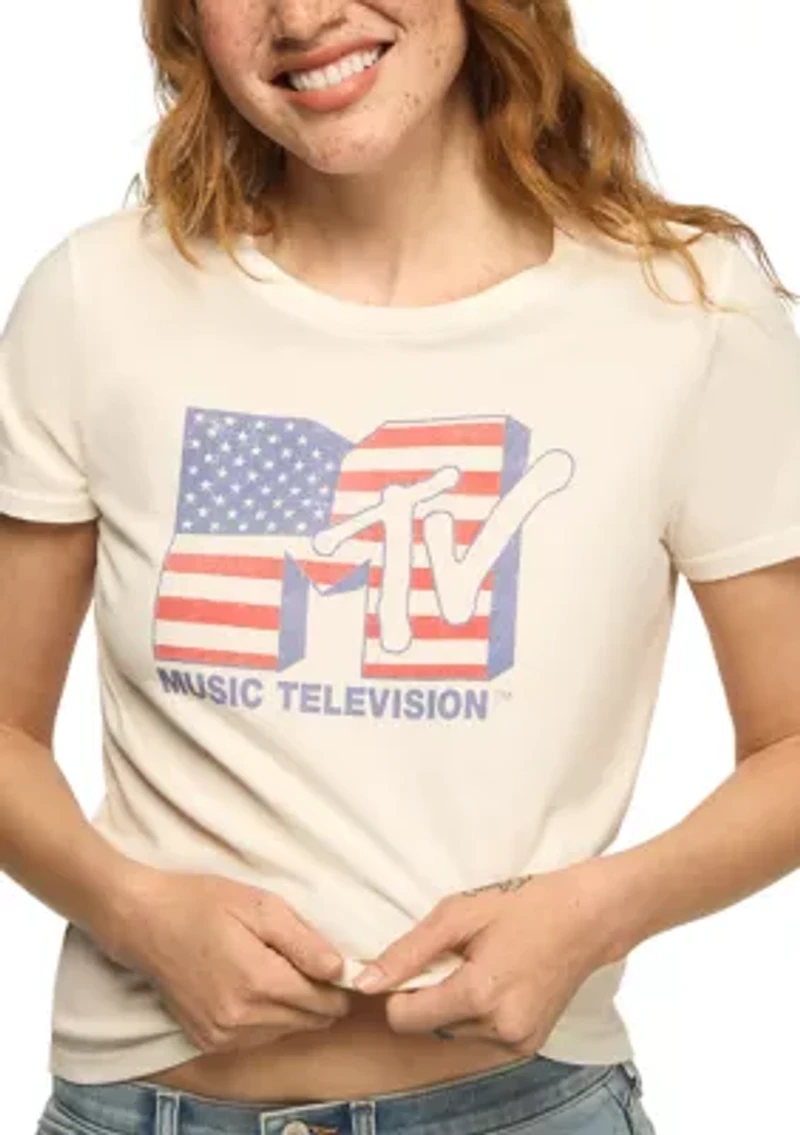 Women's Short Sleeve Americana MTV Graphic T-Shirt