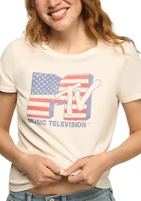Women's Short Sleeve Americana MTV Graphic T-Shirt