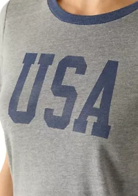 Women's USA Graphic Ringer T-Shirt