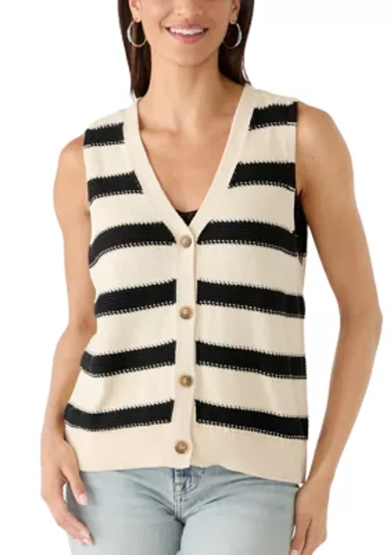 Women's Striped Sweater Vest