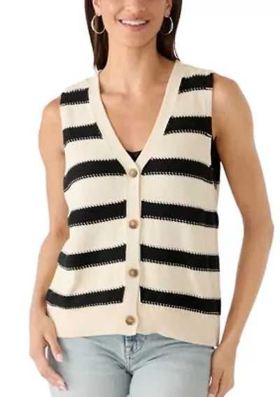 Women's Striped Sweater Vest