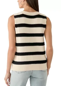 Women's Striped Sweater Vest