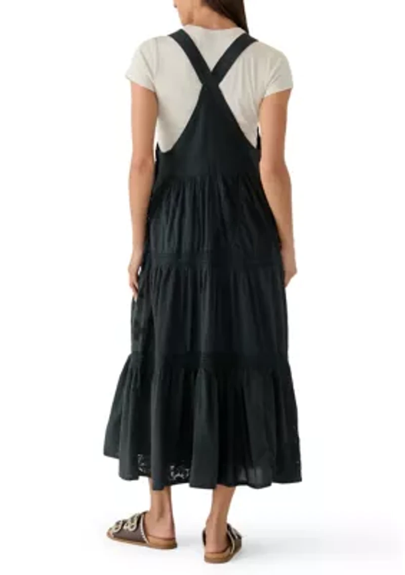 Women's Cutwork Overall Maxi Dress