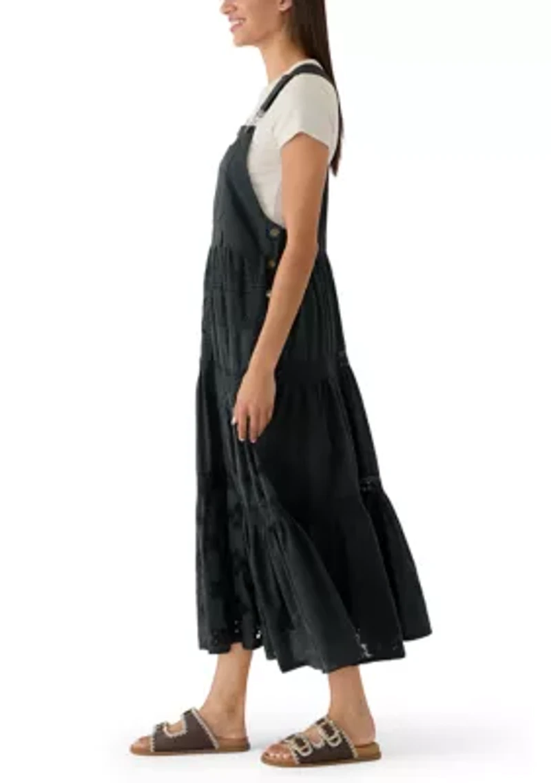 Women's Cutwork Overall Maxi Dress