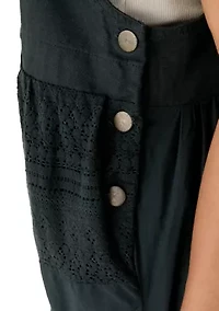 Women's Cutwork Overall Maxi Dress