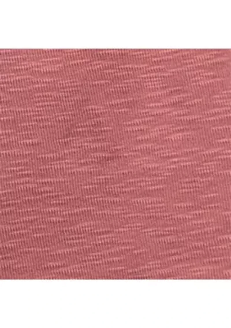 Crochet Trim Short Sleeve Henley