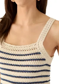 Stripe Crochet Sweater Tank