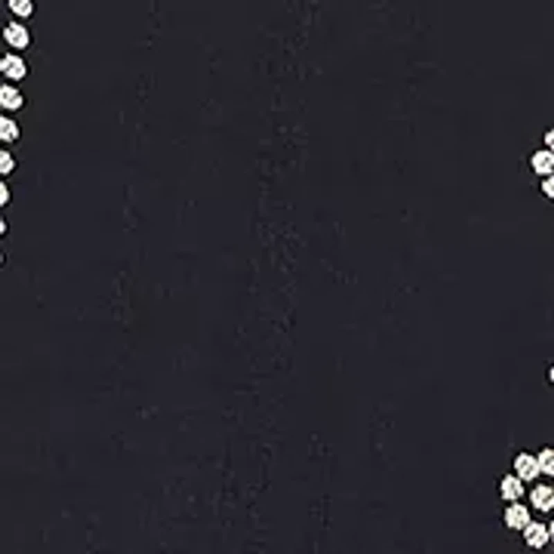Women's Split Neck Vertical Embroidered Woven Top