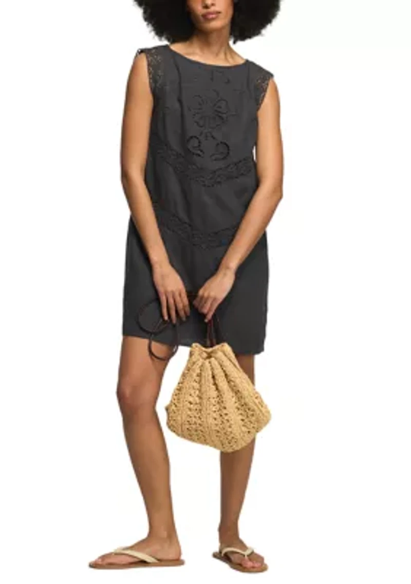 Women's Flutter Sleeve Lace Inset Top