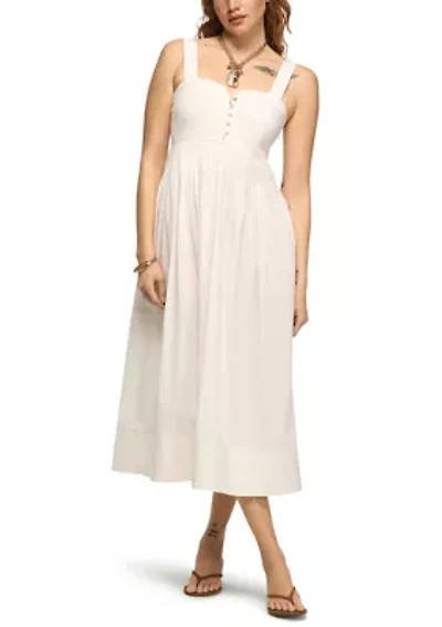 Women's Pink Tuck Tank Dress