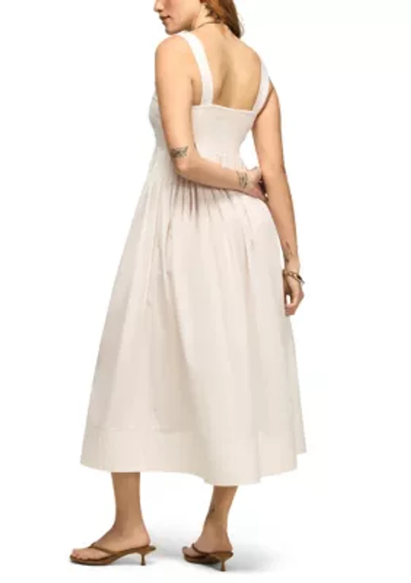Women's Pink Tuck Tank Dress