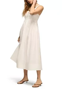Women's Pink Tuck Tank Dress
