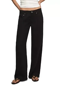 Women's Baggy Linen Wide Leg Pants