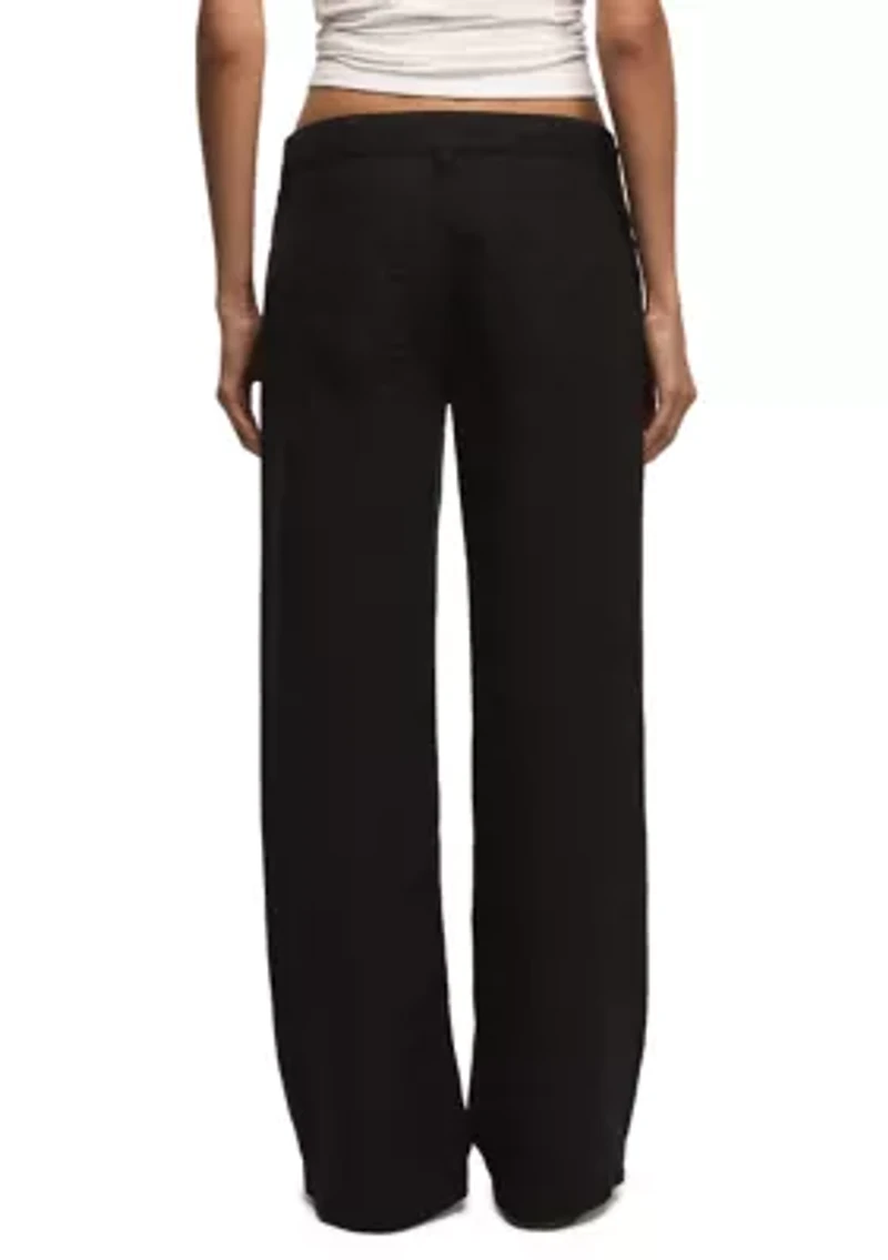 Women's Baggy Linen Wide Leg Pants