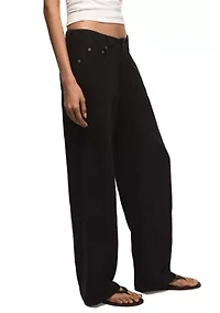Women's Baggy Linen Wide Leg Pants