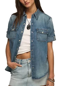 Women's Short Sleeve Western Shirt