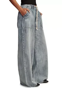 Patch Pocket Pull On Jeans