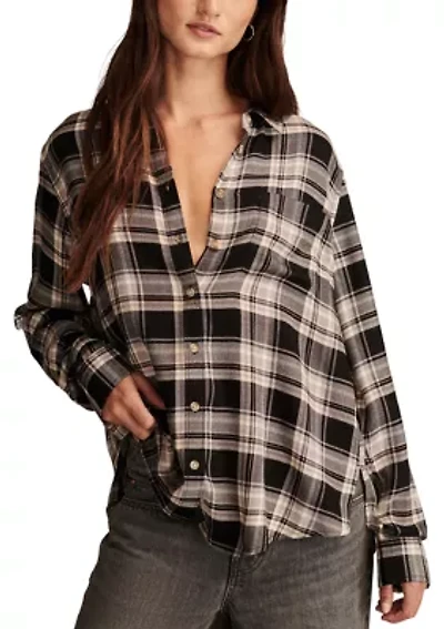 Women's Plaid Boyfriend Shirt